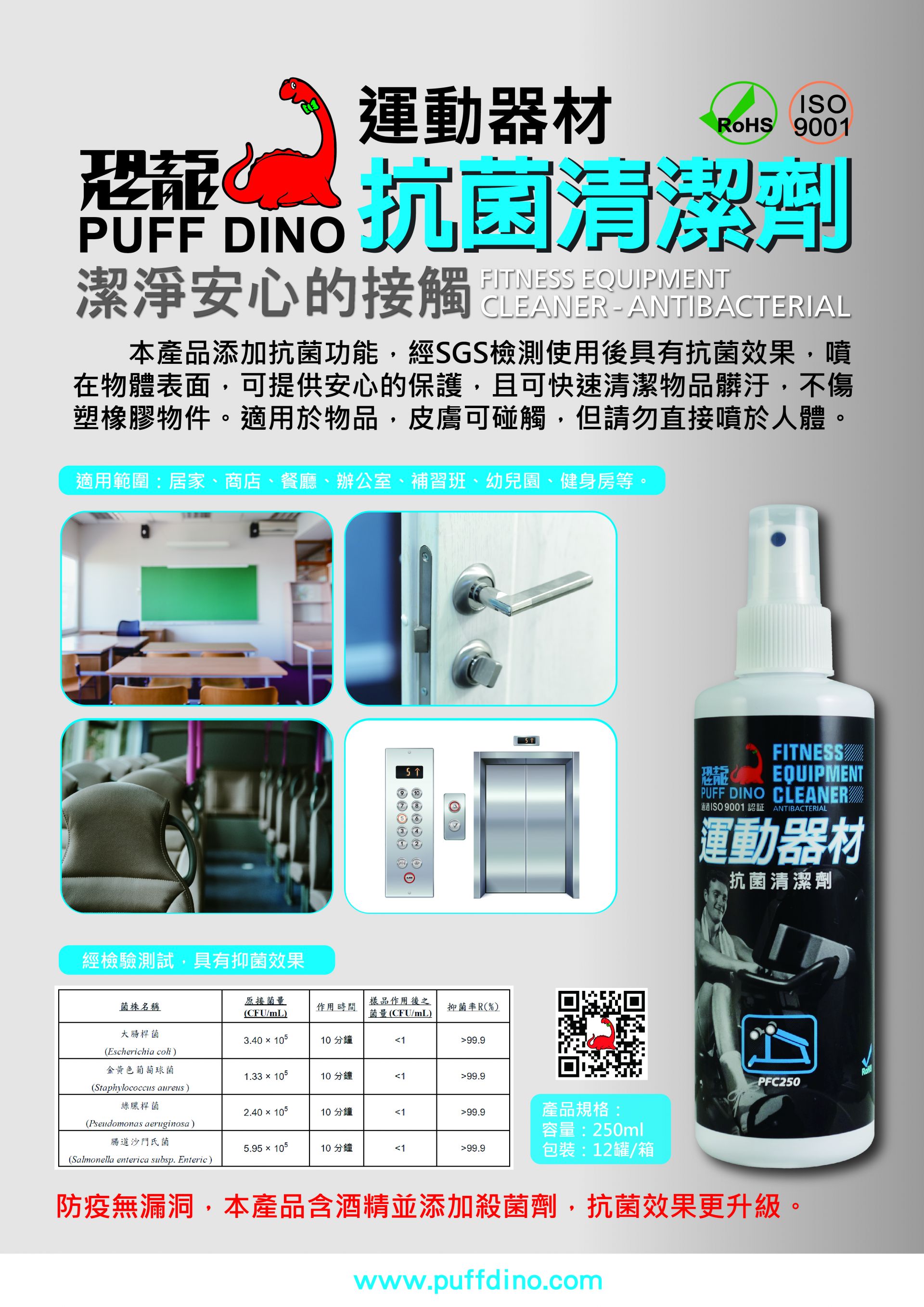 PUFF DINO Fitness Equipment Cleaner-DM